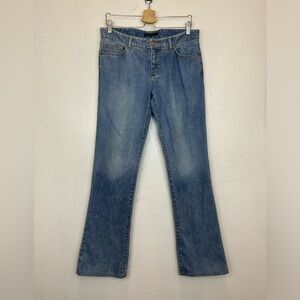 Theory Bootcut Leg Stretch No Back Pocket Style Med Wash Jeans Sz 10